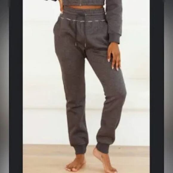 Lounge Apparel Gray High Waisted Sweatpants Size XS - Picture 1 of 7